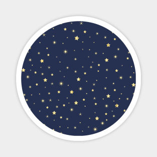 Christmas gold star pattern. Minimalistic Christmas pattern. Silent night pattern. Christmas starry snowflakes in minimalist style. Magnet